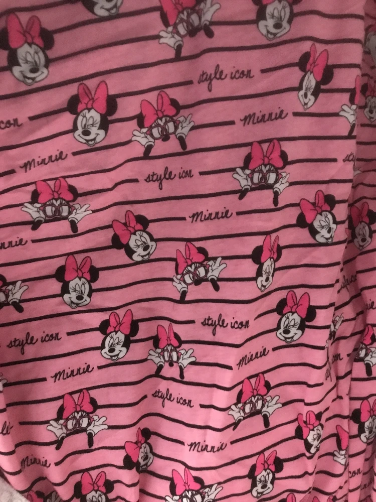 

Cute Pink Minnie Mouse Plain Knitted Cotton Fabric Patchwork Sewing Baby Clothes Pajamas T Shirt Handmade DIY Textile Gift