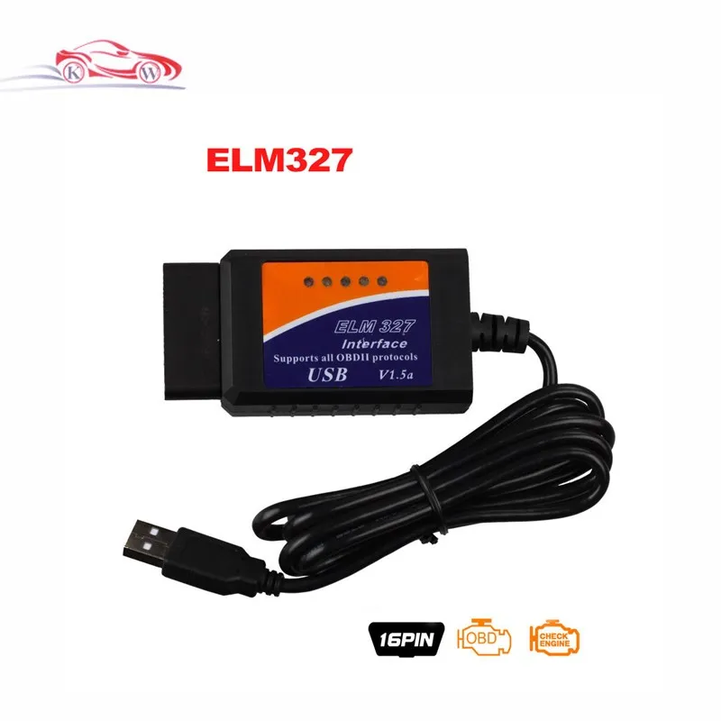 Новейшая Версия OBD2/OBDII сканер ELM327 USB v1.5 Интерфейс ELM 327 интерфейс OBDII CAN BUS