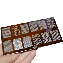 1 Pc JR Prego Carimbar Placas De Imagem Konad Stamping Nail Art Template Manicure Aço Inoxidável Unha Ferramenta Carimbo 30 Estilos para Escolher(China)