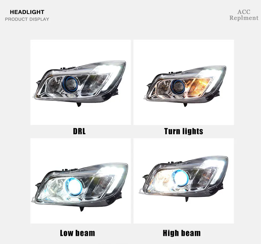 2 шт. светодиодный фары для Buick Regal 2009-2013 светодиодный автомобильный фонарь ангельские глазки ксенон HID комплект Противотуманные фары светодиодный дневные ходовые огни
