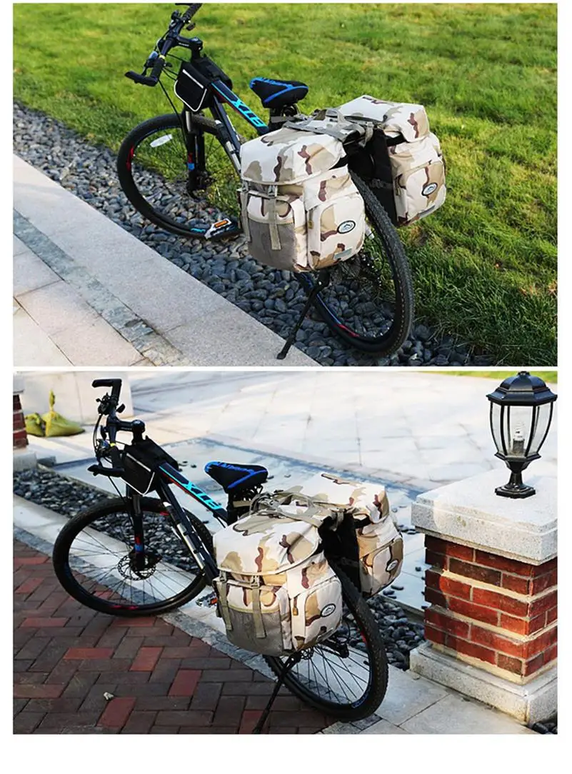 Clearance LOCAL LION Bike Bicycle Pannier Pouch Basket Cycling Carry Bag Bike Luggage Package Canvas Large Seat Bicycle Carrier Bag 8