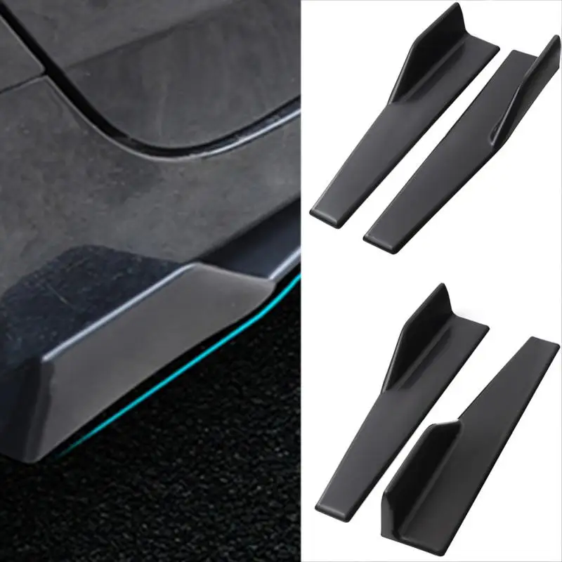 2 шт. 45 см Универсальный подходит для автомобиля черная боковая юбка рокер сплиттеры крылья Winglet
