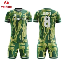 Китай импортный зеленый и белый футбольный Джерси с номером