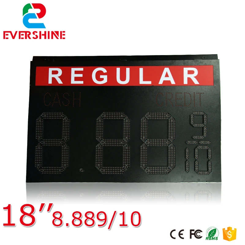 Regular ao ar Painel de Led Preço do Gás 8.889 e 10 com Sinal de Dinheiro Dinheiro e de e de Crédito 2017 Novo Produto Livre