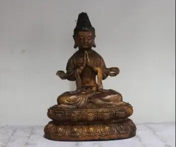 

14"Tibetan Buddhist Classical Bronze Copper Kwan-yin Bodhisattva buddha Statue