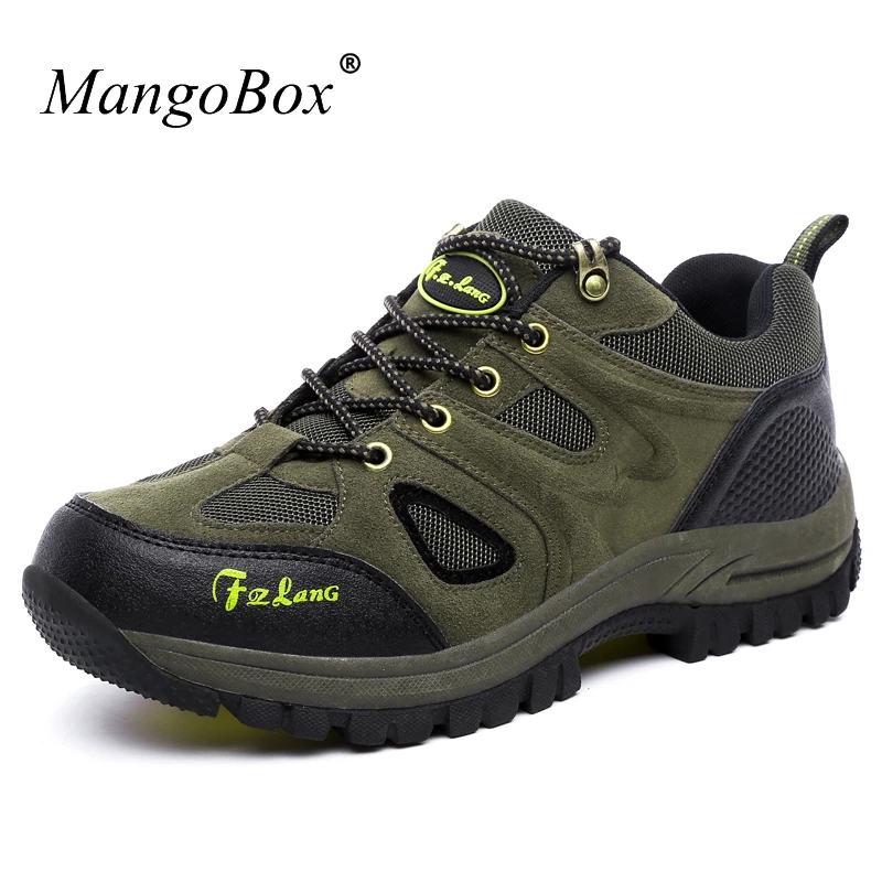 

2016 Climbing Shoes Men Large Size Hiking Shoes Army Green Hunting Boots Autumn/Winter Travel Shoes Breathable Trekking Sneakers
