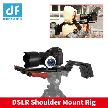 

DF DIGITALFOTO Professional shoulder mount Dslr rig set movie kit film making Video camera cage steadicam stabilizer steadycam
