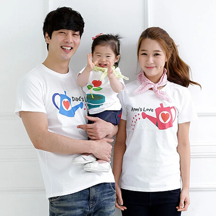 Одинаковая одежда для всей семьи; летняя футболка; Одинаковая одежда для мамы и сына; с рисунком чайника; для папы и дочки; семейный образ - Цвет: Белый