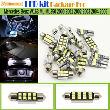 

Buildreamen2 Car 2835 Interior LED Bulb Canbus LED Kit Package White Dome Map Light For Mercedes Benz W163 ML ML350 2000-2005