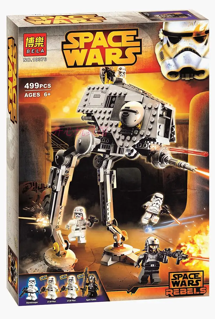 

499pcs Bela 10376 New Star Wars AT-DP Building Blocks Toys Gift Minifigures Rebels animated TV series Compatible With lego 75083