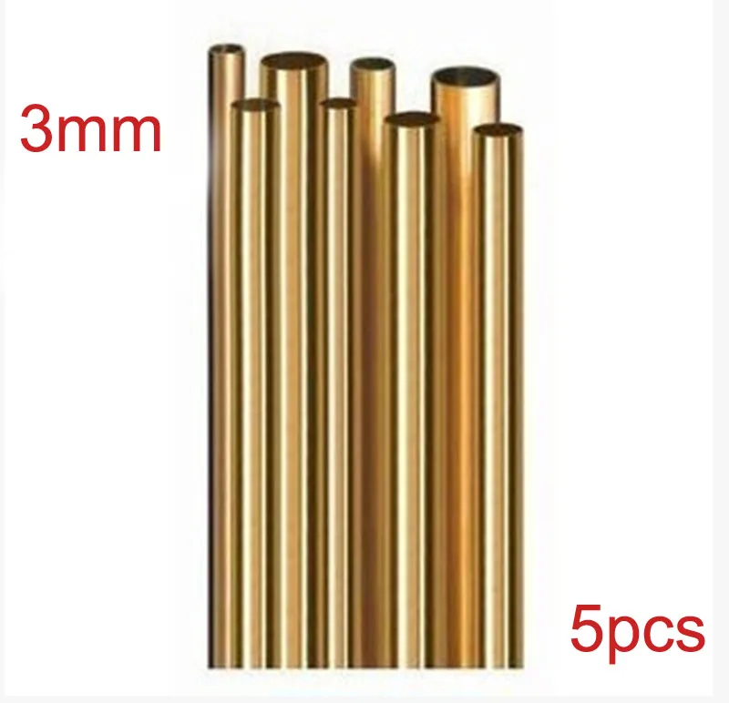 

5PCS RC Boat Model Transformation Accessories Copper Tube Inner Diameter 3mm Length 100/200/300mm Copper Pipe Used for 3mm Shaft