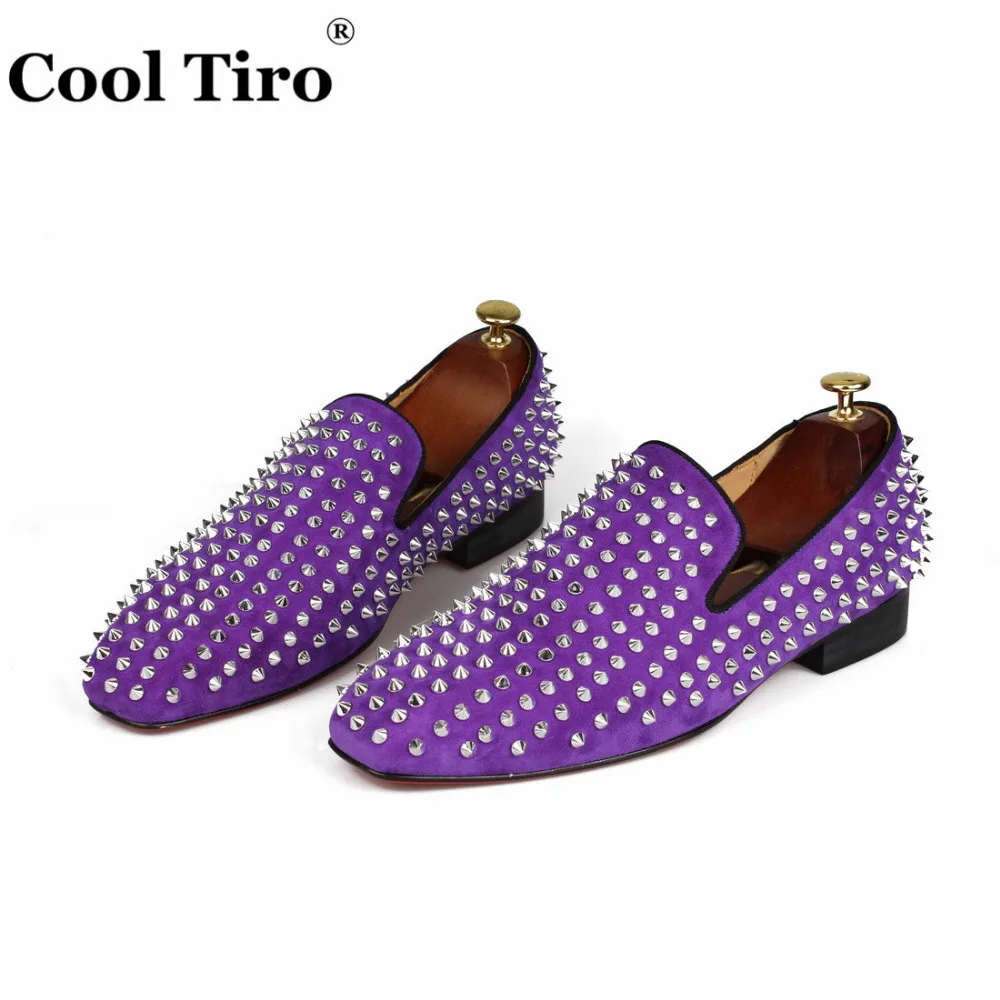 spikes Loafers purple suede  (4)