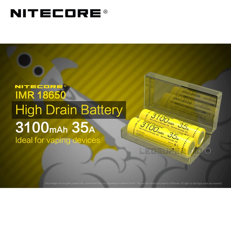 Factory Price Nitecore IMR 18650 3100mAh 35A High Drain Battery Ideal for Vaping Devices