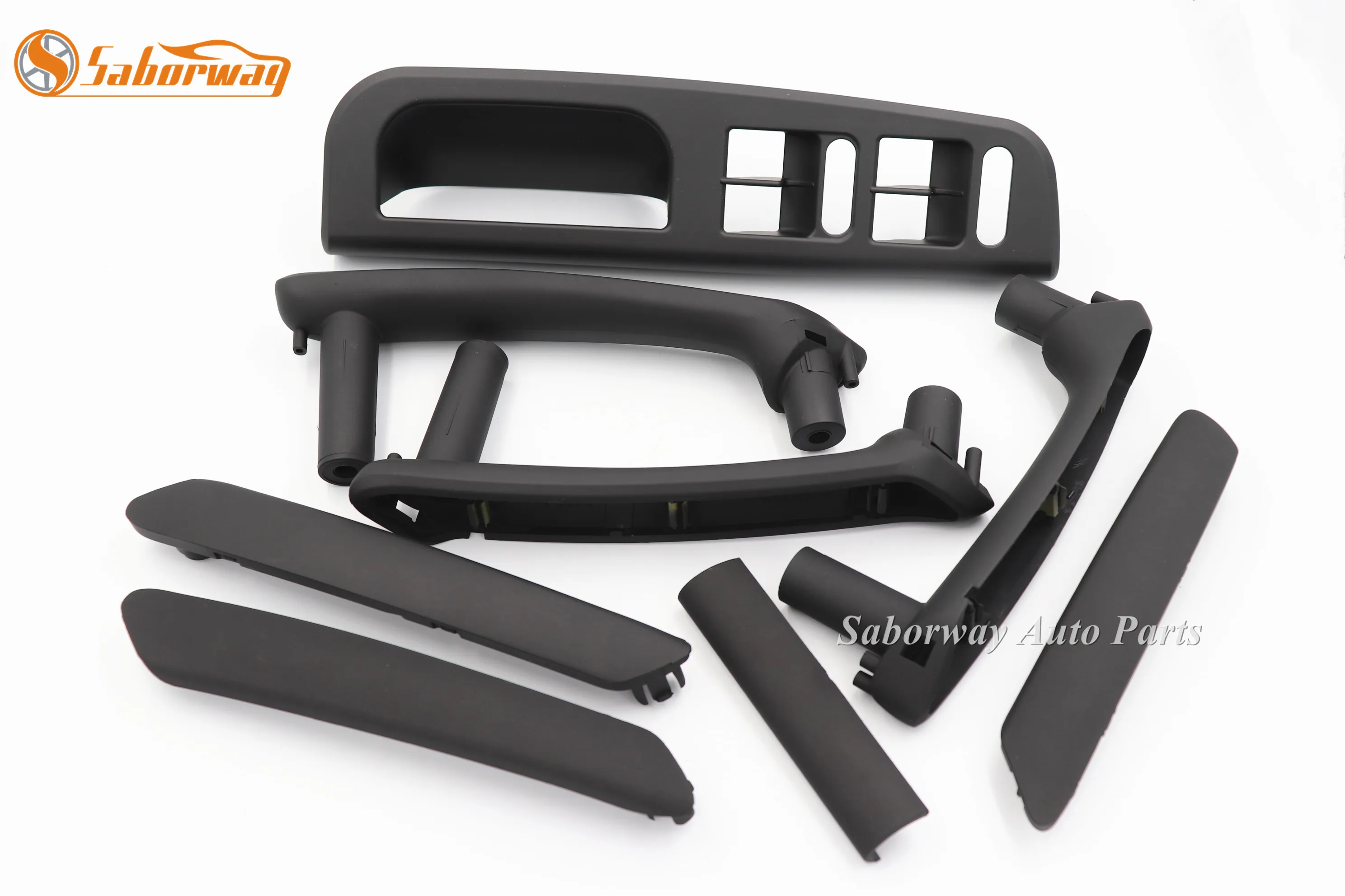

Saborway 8PCS Black Interior Door Handle With Trim For Passat B5 inner armrest hand-clasping switch box 3B1 867 171 3B1867171