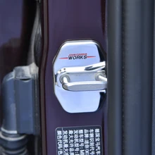 2 шт. крышка дверного замка из нержавеющей стали для BMW MINI F54 F55 F56 F57 F60 JCW декоративная Защитная крышка от ржавчины Автомобильная модификация