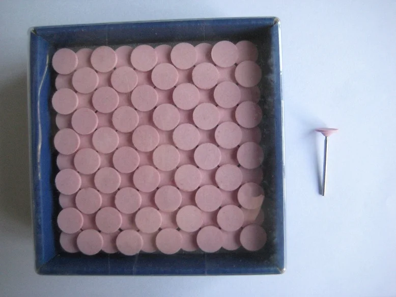 

HP Mounted Stone for Dental Lab Polishing Porcelain,Metal alloy,Pink Color,11#,100Pcs/Pack