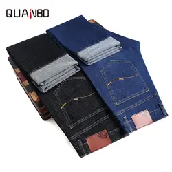 QUANBO 2019 Новый Летний Тонкий джинсы для женщин для мужчин модные бизнес повседневное стрейч джинсы мужской большой размер джинсовые брюки 38 40
