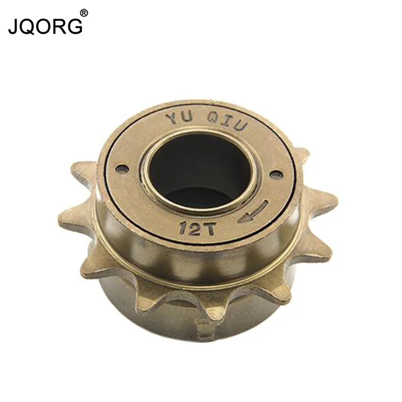 

JQORG 12T One Speed Bicycle Freewheel Yellow Color Steel Material 12 Pieces Teeth 34mm Inner Diameter Bike Freewheel