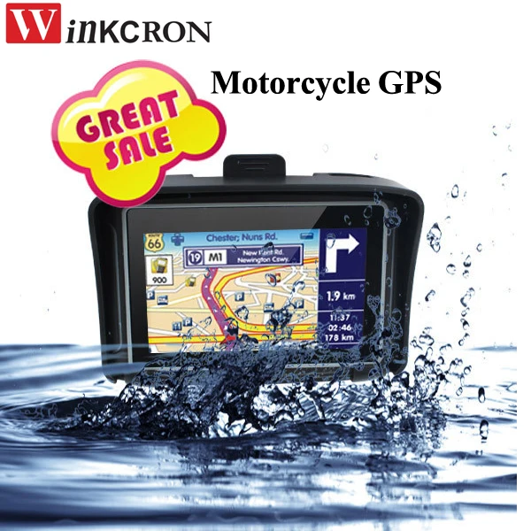 Motorcycle car gps navigation 4 3 Touch screen IPX65 Waterproof GPS FM Bluetooth Built in 8GB