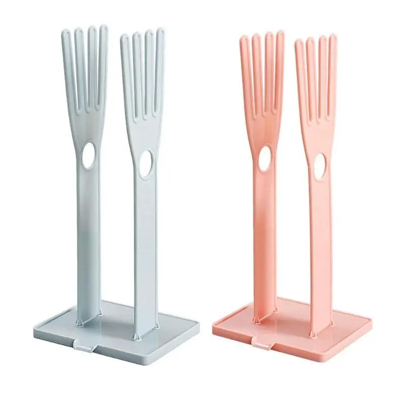 Plastic Rack Storage Kitchen Glove Rack Drying Drain Water Gloves Stand