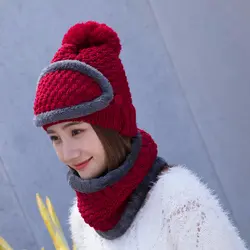 2019 новый для женщин осень Зимние; вязанные; шерстяные шляпа Новый Топы корректирующие брендовая Дизайнерская обувь теплая шляпа маски для