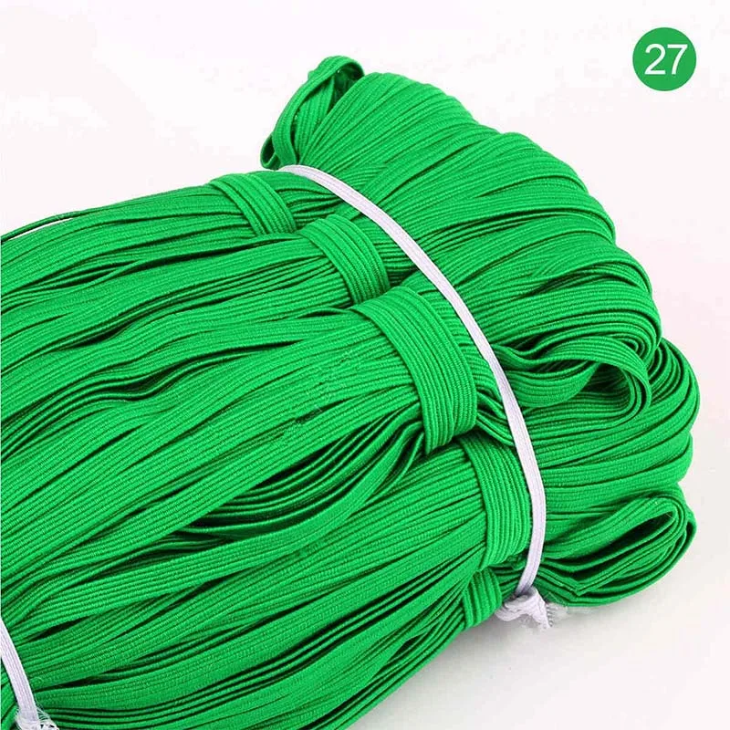 6 мм Цветные высокоэластичные резинки, канатная Резиновая лента, линия спандекса, лента для шитья, кружевная отделка, пояс, аксессуары для одежды y5m/лот - Цвет: 27