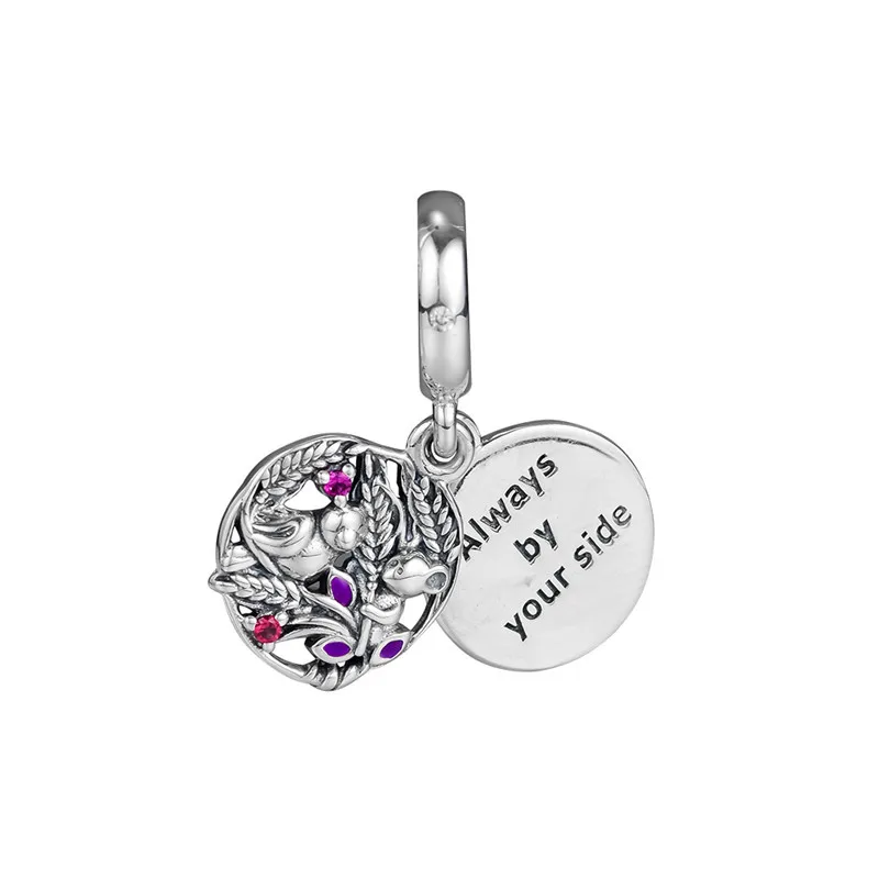 

Always By Your Side Pendant Fashion Silver 925 Jewelry Floating Charms for Bracelets Colorful Beaded Charms for Jewelry Making