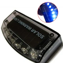 6LED Auto Solar Charger Car Burglar Alarm font b Lamp b font Sensor Security Warning Light