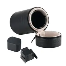 Цилиндр часы намотки 2 цвета крокодиловые кожаные автоматические часы коробка с подзаводом двигатель шейкер с usb-кабелем remontoir de montre