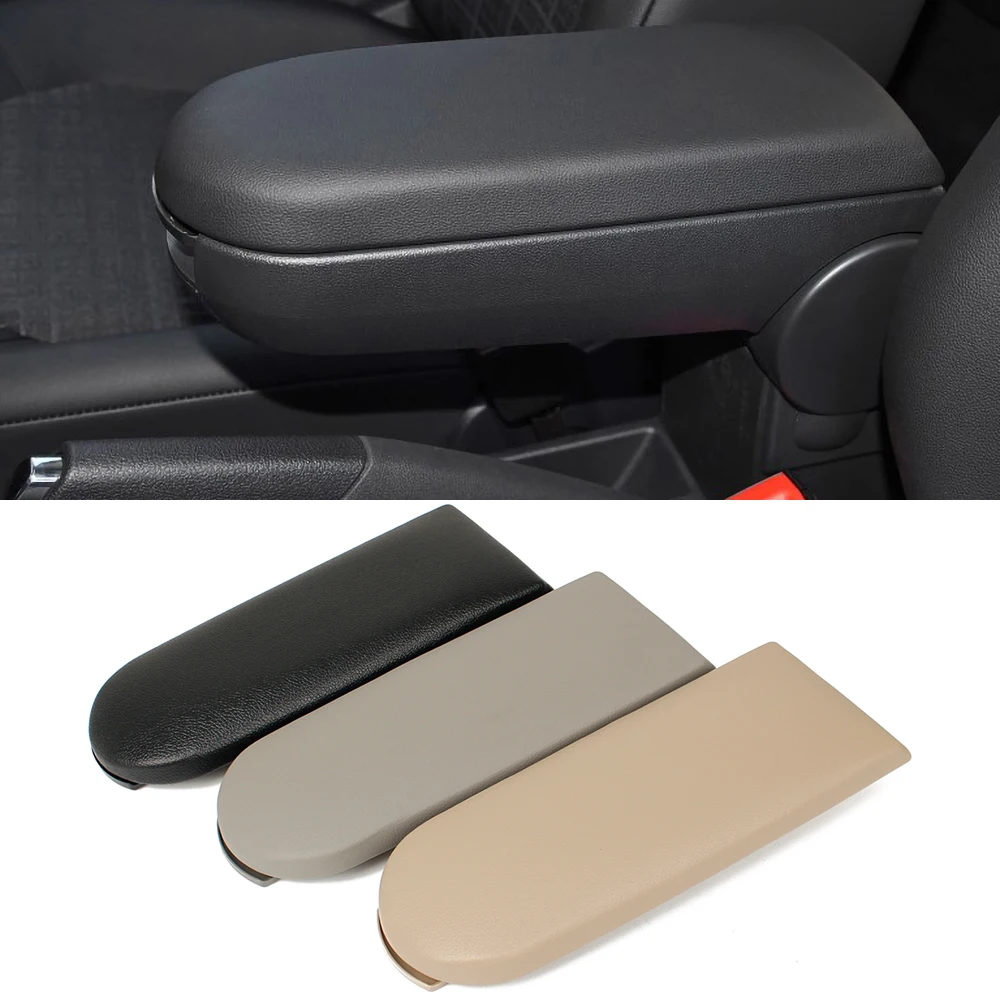 

1Pcs Black Grey Beige Leather Center Console Armrest Cover Lid For VW Jetta Golf MK4 Beetle Skoda Octavia Car Accessories