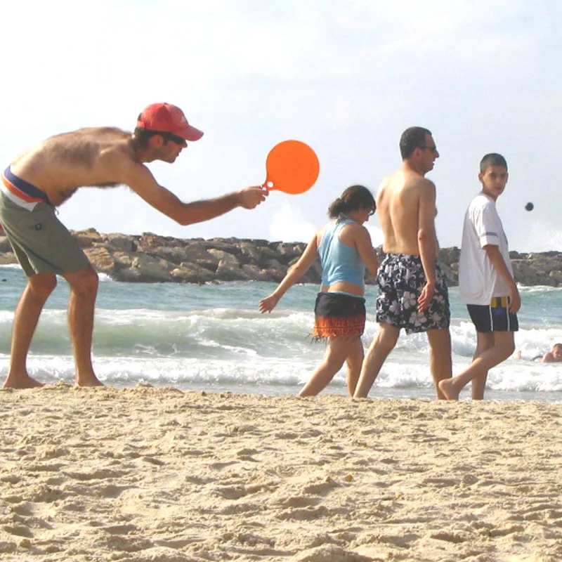 1 Pair Plastic Matkot Paddle Israeli Paddle Ball- Beach Tennis -Pro Kadima Child Favorite Hot Toys Kids Outdoor Fun Toy Sport