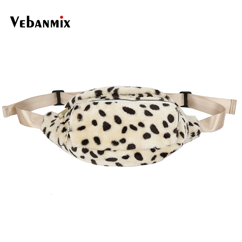 

Winter Fur Fanny Pack Waist Bag Fashion Leopard Print Plush Bum Belt Bags Women 2018 Phone Pouch Casual Chest Crossbody Bags