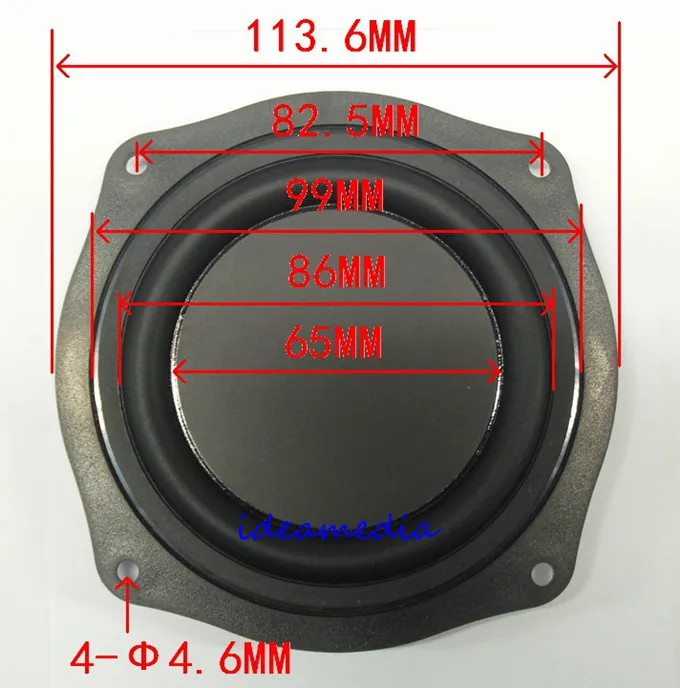 10 шт. 4 дюймов DIY бас динамик вибрационная мембрана пассивный бас НЧ-динамик диафрагма пластина