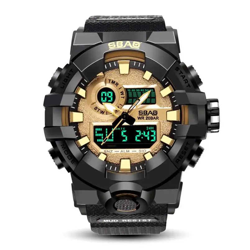 Спортивные часы, цифровые наручные часы, студенческие водонепроницаемые спортивные многофункциональные электронные часы - Цвет: MEN