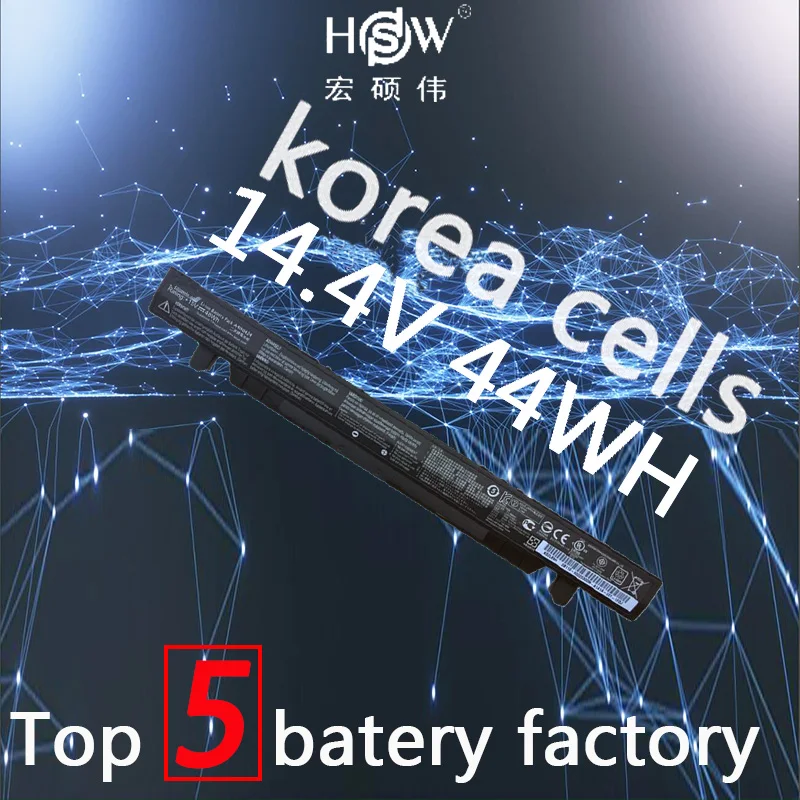 

HSW A41N1424 14.4V 48WH Laptop Battery for ASUS FX-PLUS GL552 GL552J GL552JX ZX50 ZX50J ZX50JX JX4200 JX4720 bateria akku