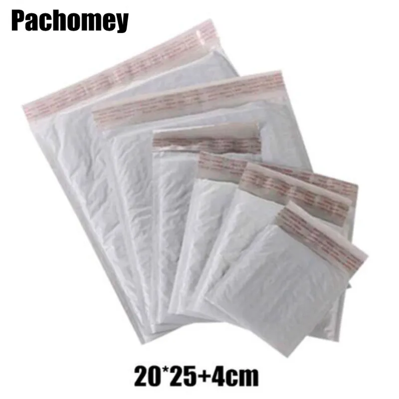 20*25+4cm 10pcs/lot White Poly Plastic Bubble Envelope Mailer For