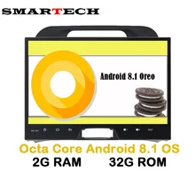 SMARTECH Octa 8 Core Android 8 Car Multimedia Fit KIA Sportage 2010-2015 Car GPS Navigation Video Radio GPS Player WIFI 2GB RAM