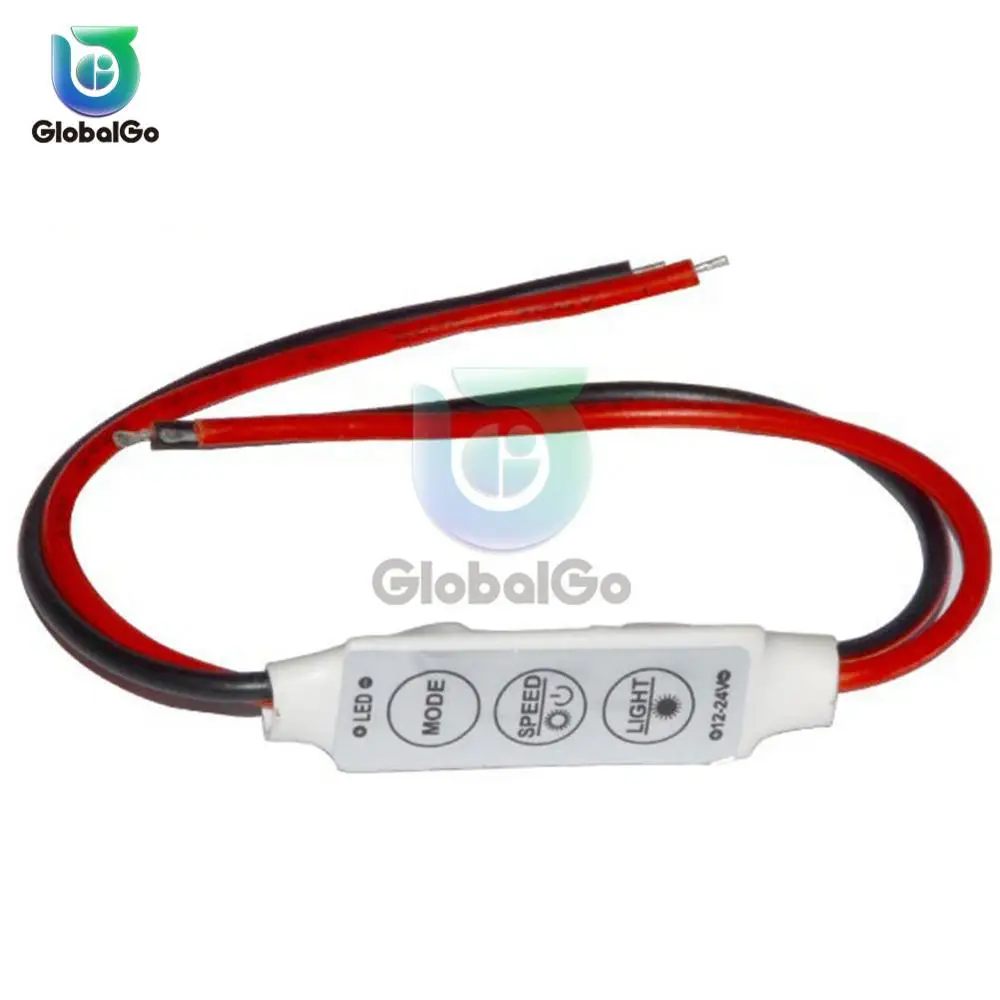 

Mini 3 Keys For Single Color LED Brightness Dimmer Controller Switch For 3528 5050 5630 5730 3014 LED Strip Light 12V
