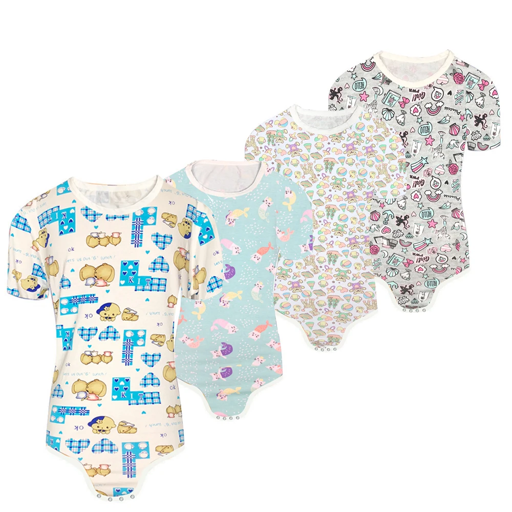 

DADY Dom Little Girl Onesie ABDL Bodysuit Snap Crotch Diaper Onesie Adult Diaper Shirt