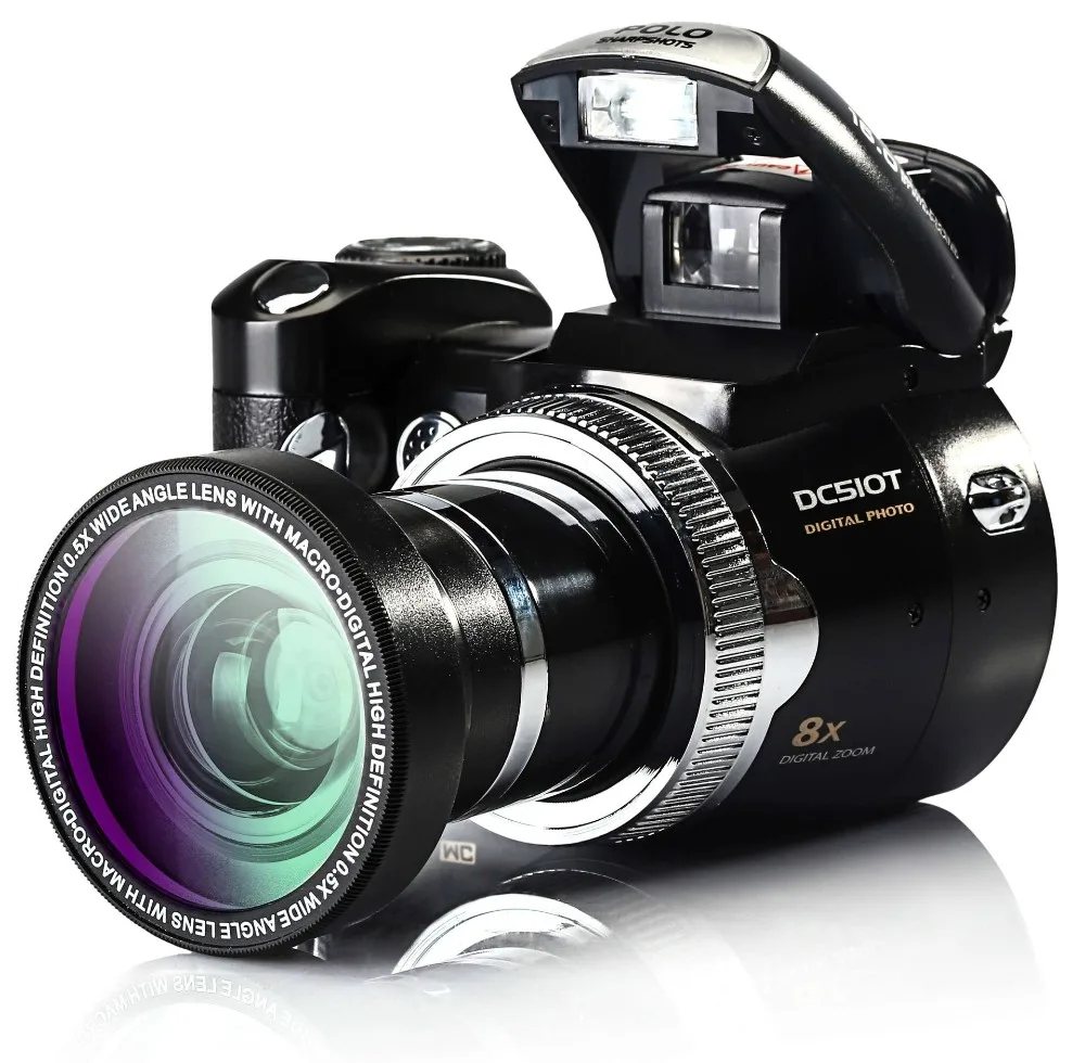 

Free Shipping Digital Camera Polo SLR Camera Appearance Max 16mp 8X Digital Zoom Video Camera HD Camcoder