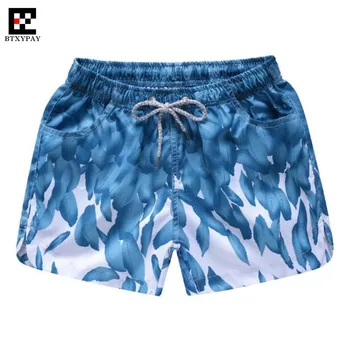 

200p Cool Summer Women Exercise Fitness Holiday Casual Shorts Quick-dry Loose Printed Board Shorts Beach Hot Shorts Big Yards