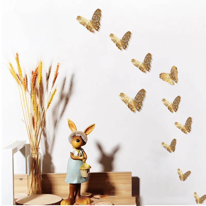 Zilue-12pcs-Gold-Silver-Three-Dimensional-Hollow-Butterfly-Sticker-3-Shapes-For-Wall-Living-Room-Bedroom (1)