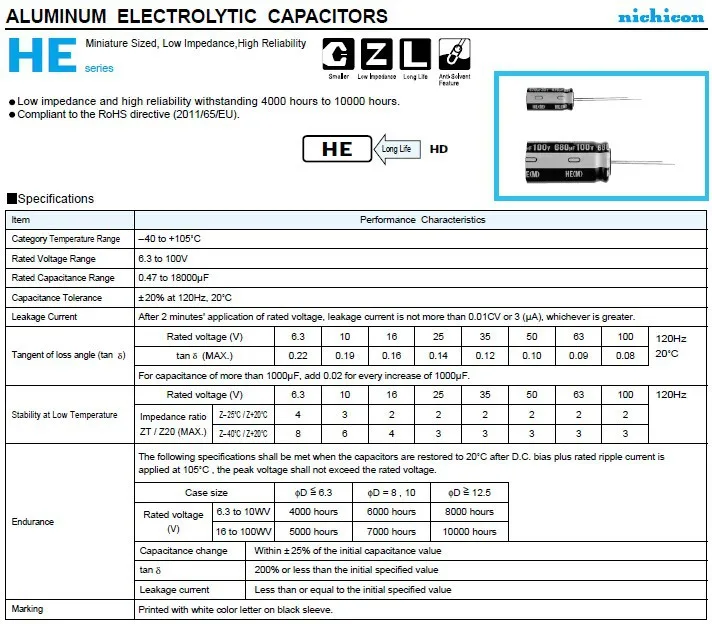 10 шт. 220 мкФ 35В NICHICON он серии 8x15 мм крайне низкая импеданс 35V220uF Алюминий электролитический конденсатор с алюминиевой крышкой