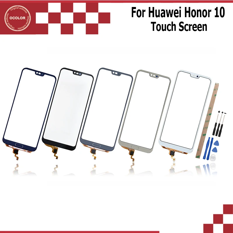 

ocolor For Huawei Honor 10 Touch Panel Touch Screen Digitizer Sensor Replacement For Huawei Honor 10 Phone +Tools +Adhesive