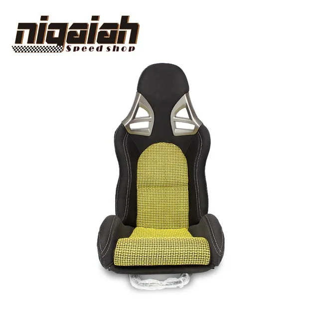 

2PCS/LOT OEM SPE Adjustable & Reclinable Seat Yellow Woven Sport Racing Car Seat New Car Styling Drift Seat for Porsche