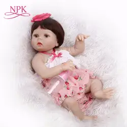 NPK Полный Силиконовые Винил reborn куклы 22inches50cm пупсик розовая юбка жив для маленьких девочек Подарки игрушечные лошадки Лидер продаж Новы