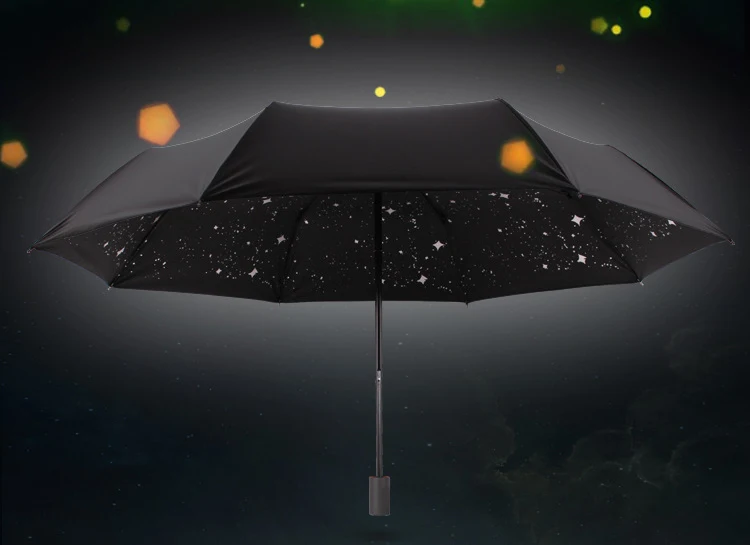 estrelado encantos chuvosos guarda-chuva dobrável guarda-chuva uv