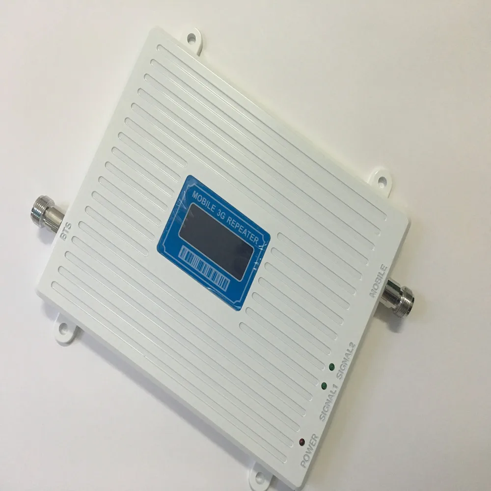 LCD هاتف محمول مكبر للصوت 65dB 3 جرام WCDMA 2100 ميجا هرتز الهاتف المحمول إشارة الداعم GSM مكرر إشارة الداعم مكبر للصوت استقبال