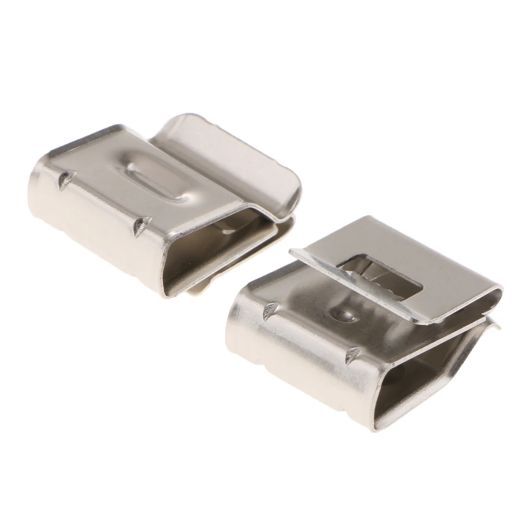 50 Pieces Stainless Steel Auto Trailer Cable Wire Clips PV Wiring Fastener Clips Hide PV Wire to Solar Panel / Trailer Frame 