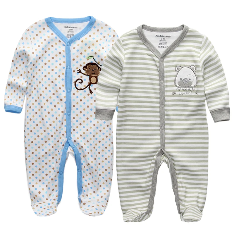 Коллекция года, весенне-осенняя 2 шт./партия одежда для малышей Пижама для маленьких девочек Комбинезон, Пижама для новорожденных, боди для детей возрастом от 0 до 12 месяцев